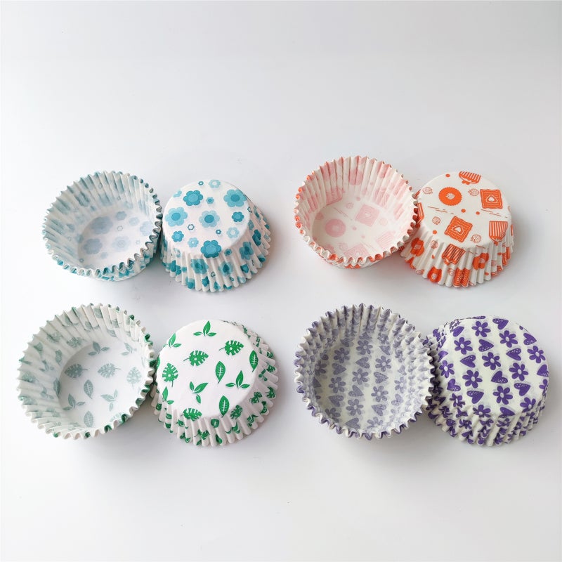 100/200 Boxes Of Cake Paper Liners, Cupcake Baking Cups, Printed Snow Pastry Packaging Paper, Food Paper Liners - Image 3
